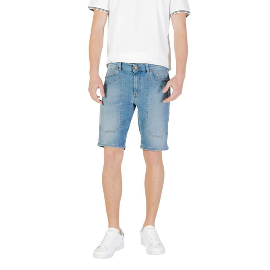 Light Blue Cotton Bermuda Shorts