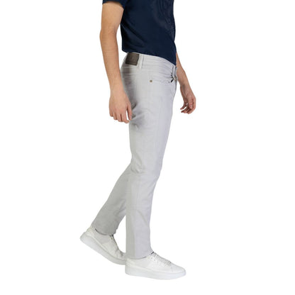Gray Cotton Skinny Pants