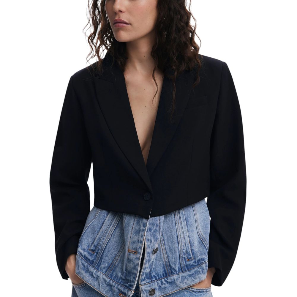 Black Cotton Blazer