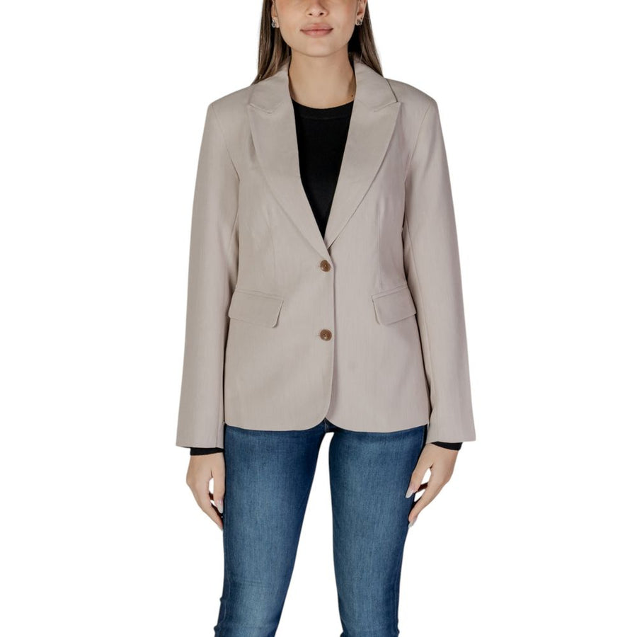 Beige Recycled Polyester Blazer
