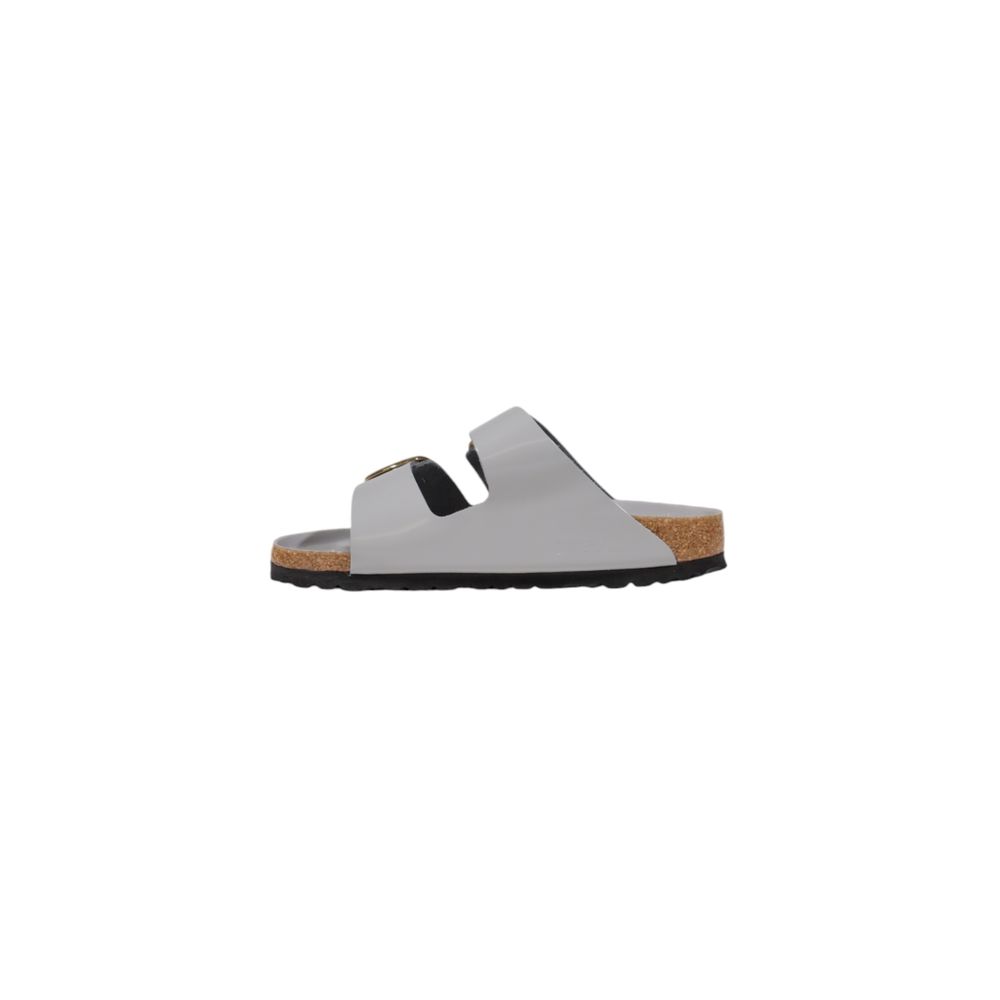 Gray Leather Slippers