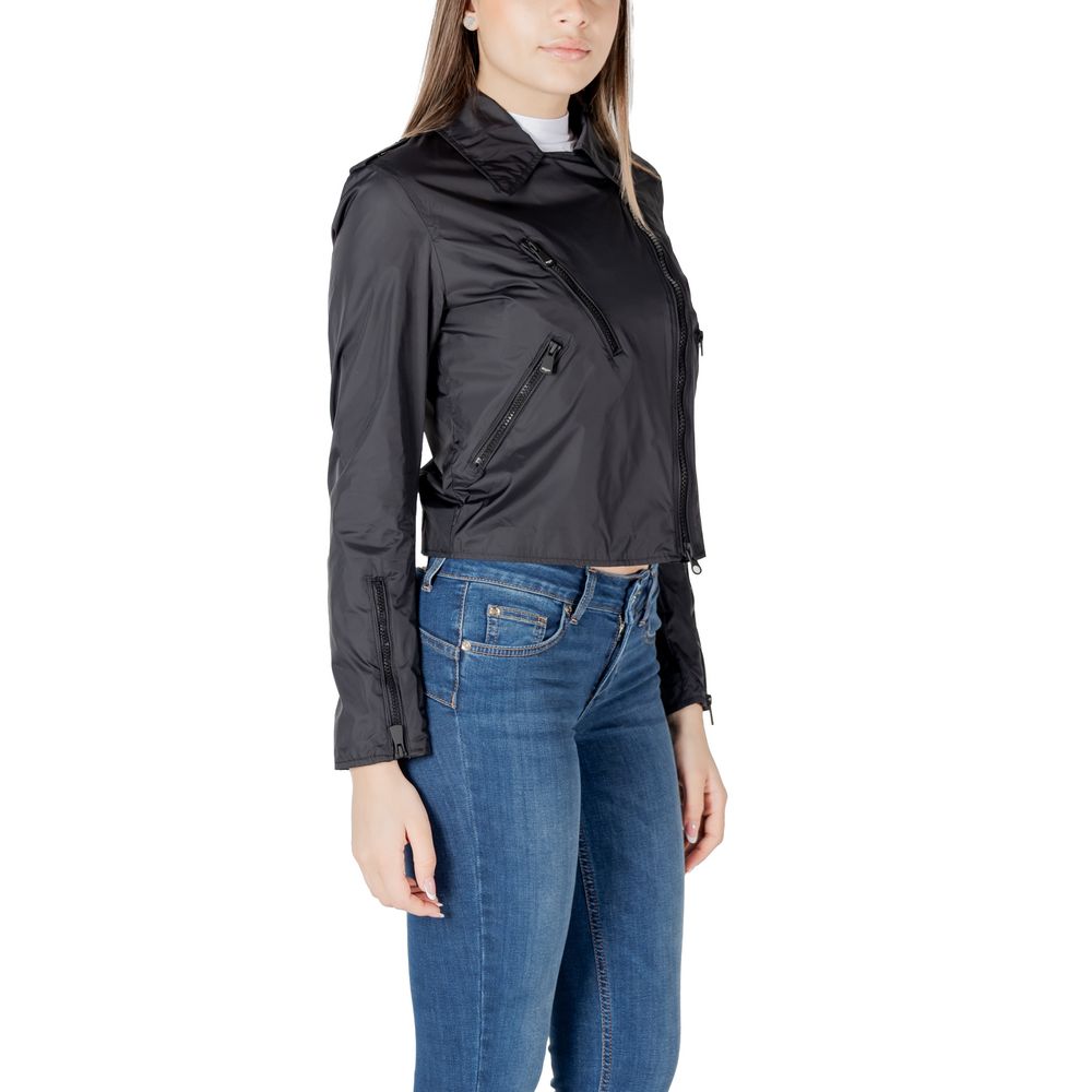 Black Polyamide Biker Jacket