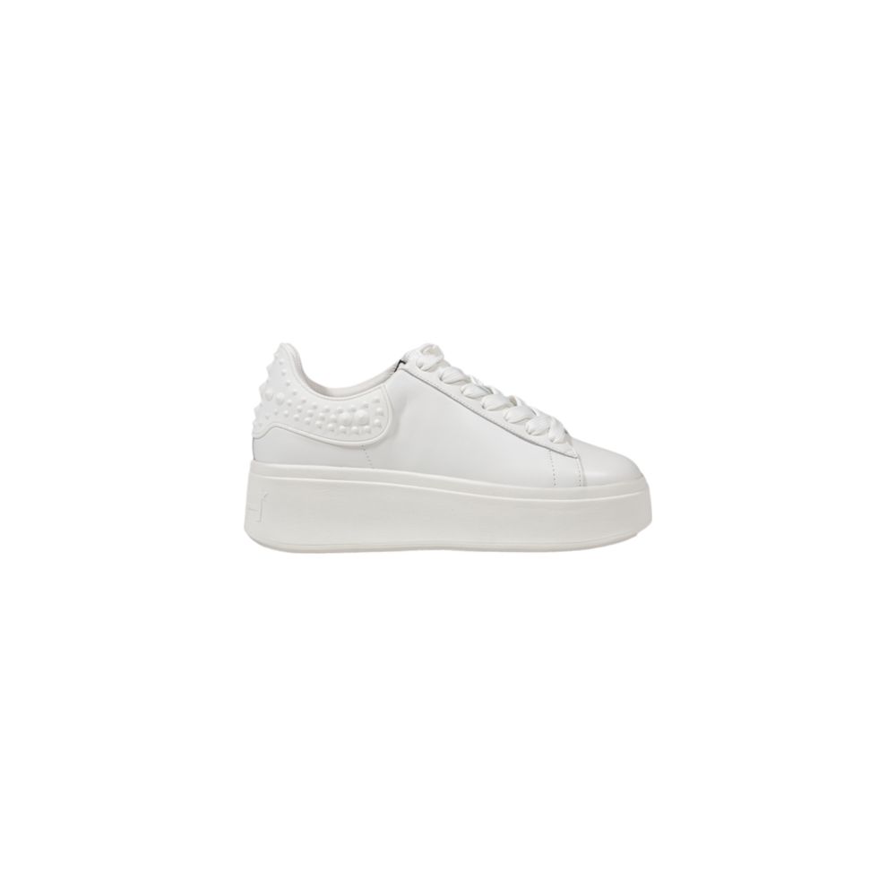 White Leather Platform Sneakers