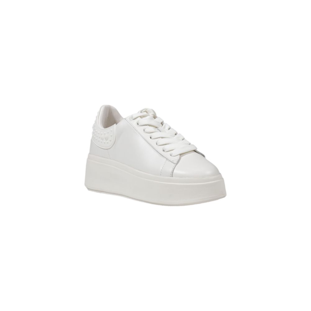 White Leather Platform Sneakers