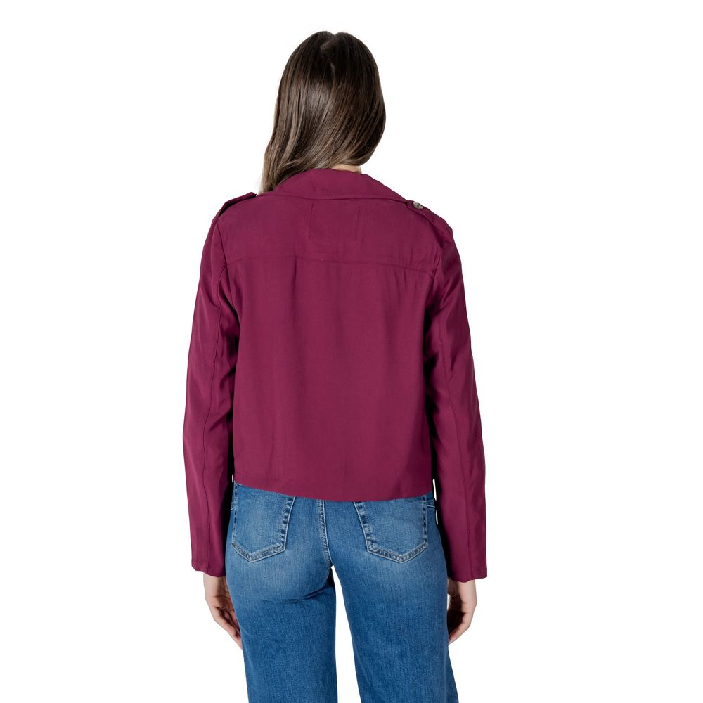 Purple Viscose Parka
