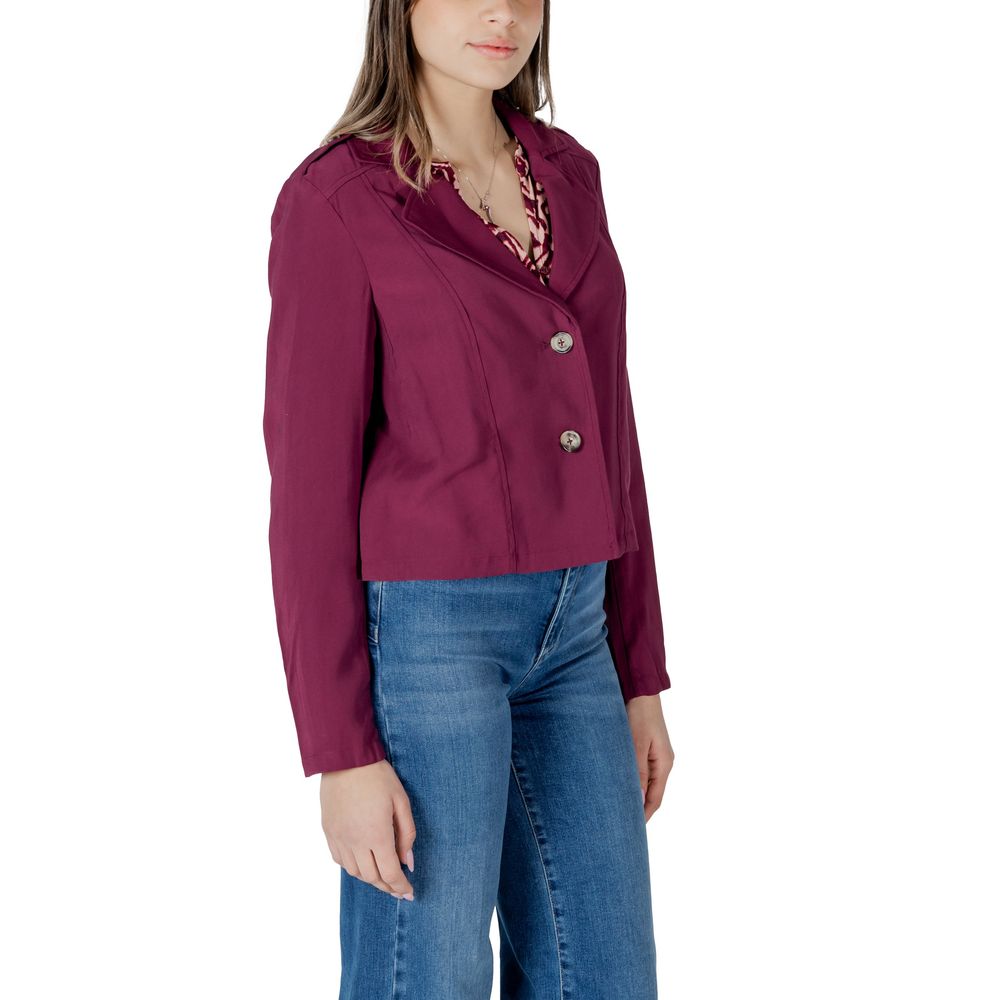 Purple Viscose Parka