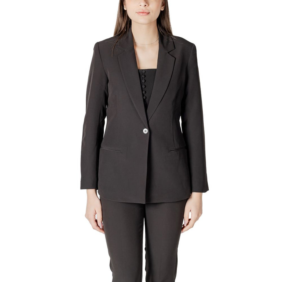 Black Polyester Blazer