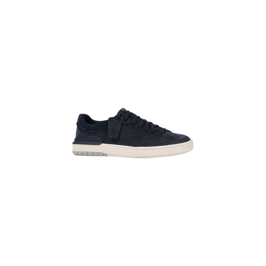 Blue Nubuc Leather Low Top Sneakers