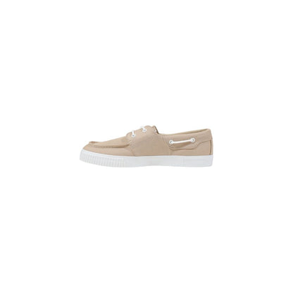 Beige Lyocell Low Top Sneakers