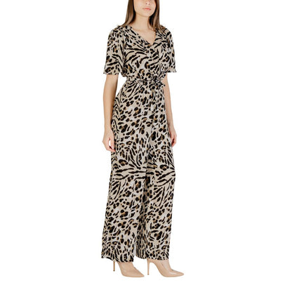 Beige Viscose Jumpsuit