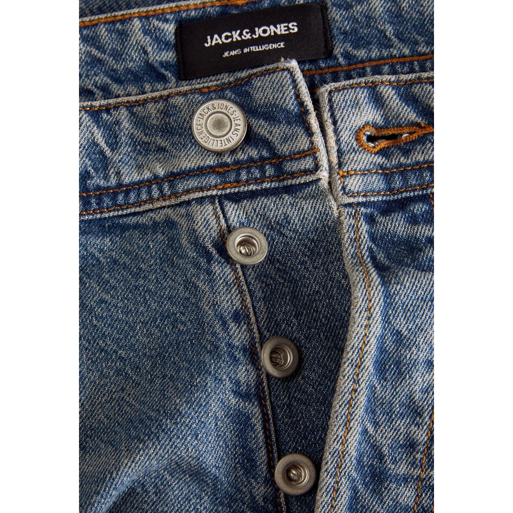 Blue Cotton Relaxed Fit Jeans