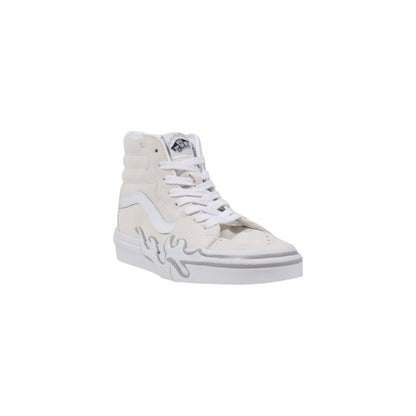 White Suede Leather High Top Sneakers