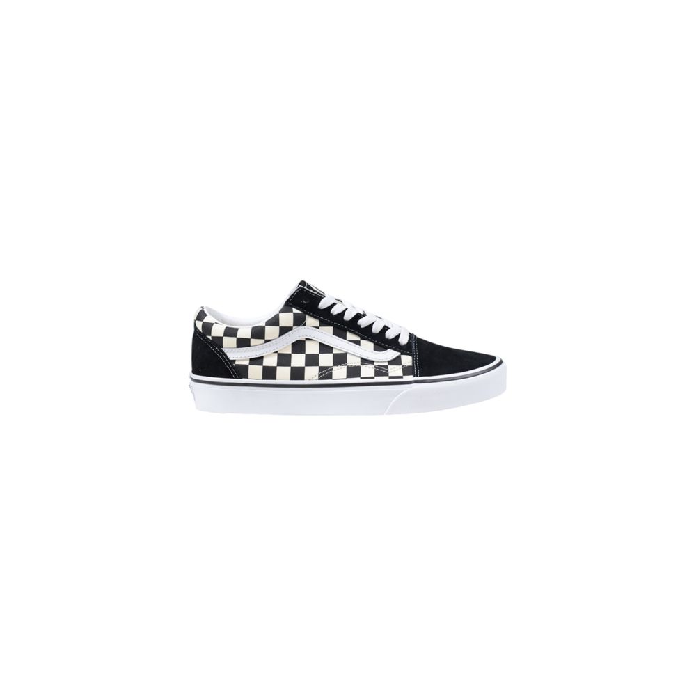 Black And White Fabric Low Top Sneakers