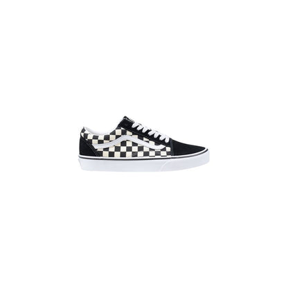 Black And White Fabric Low Top Sneakers