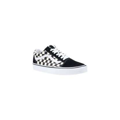 Black And White Fabric Low Top Sneakers