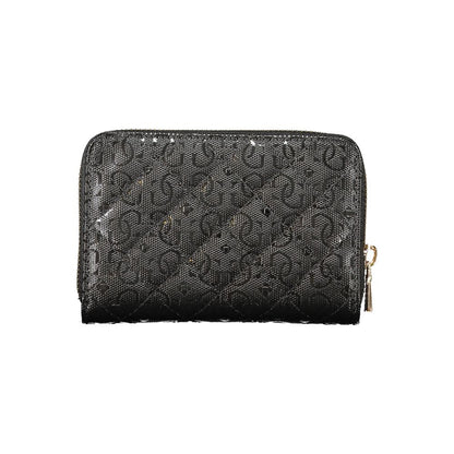 Black Polyurethane Women Wallet