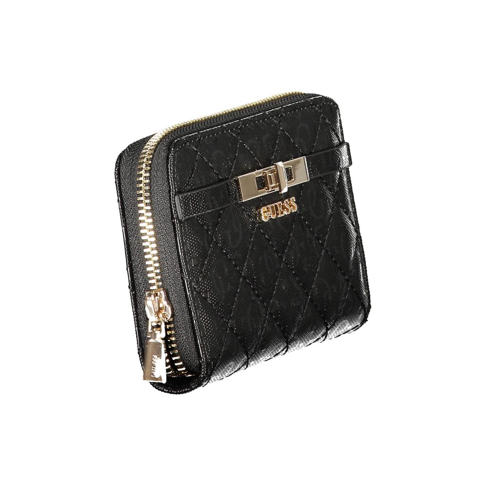 Black Polyurethane Women Wallet