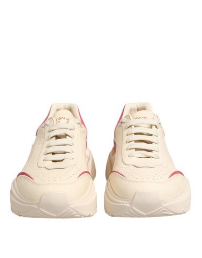 White Pink Leather Daymaster Sneakers Shoes