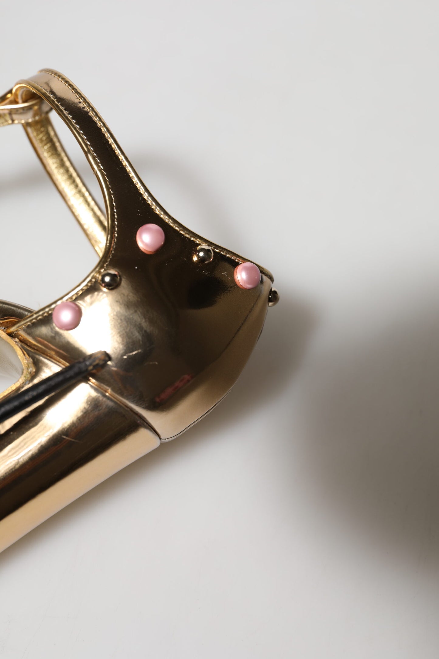 Gold Embellished Vally Heels Sandals Shoes