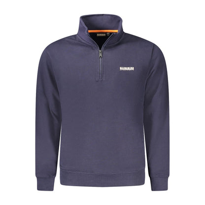 Blue Cotton Men Sweatshirt