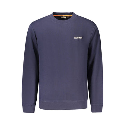 Blue Cotton Men Sweatshirt