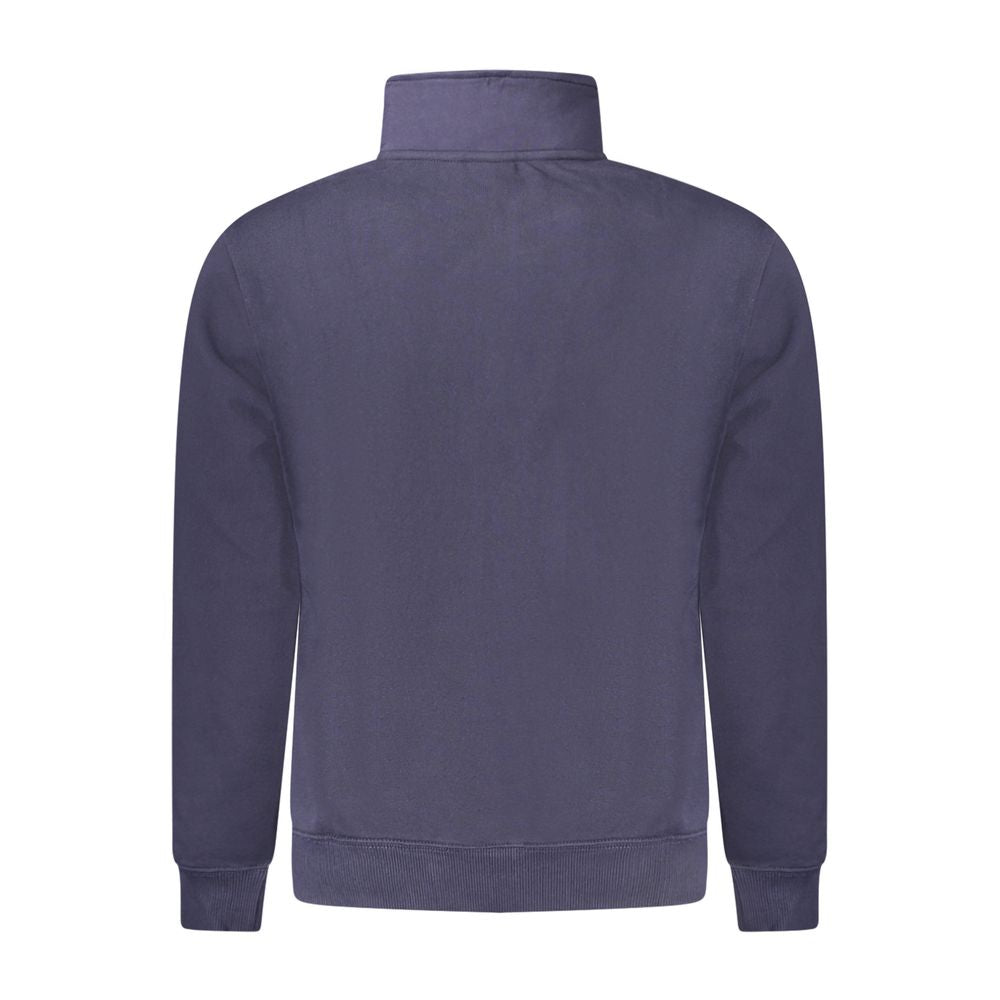 Blue Cotton Men Sweatshirt