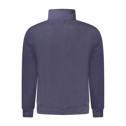 Blue Cotton Men Sweatshirt