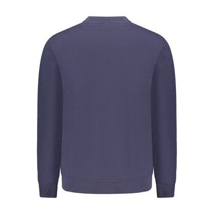 Blue Cotton Men Sweatshirt