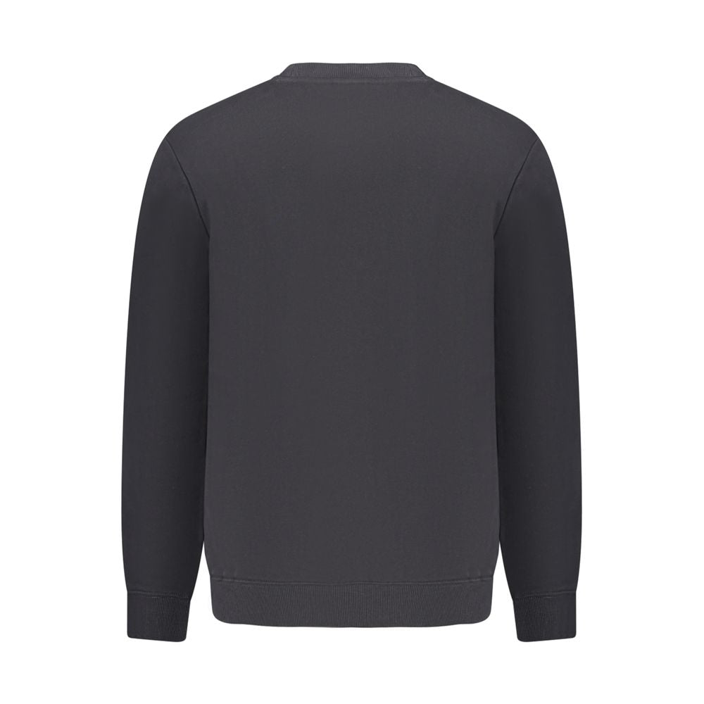 Black Cotton Men Sweater