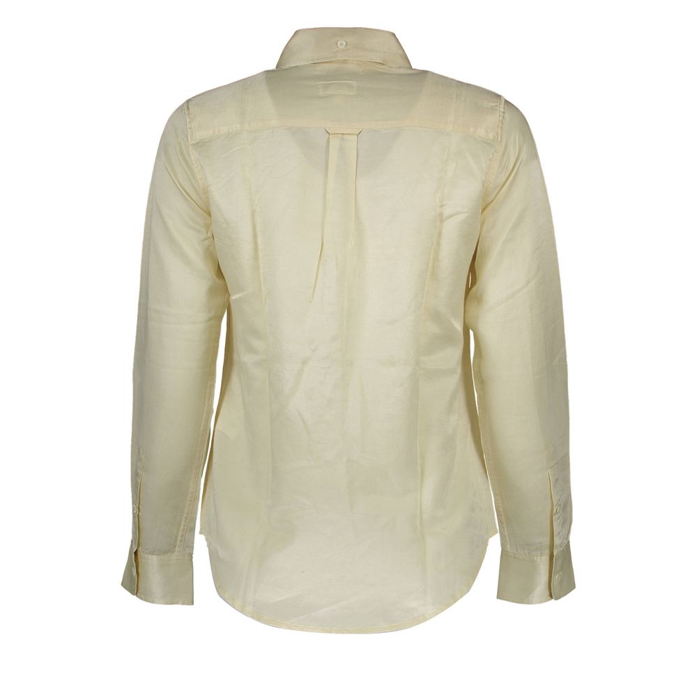 Beige Cotton Women Shirt