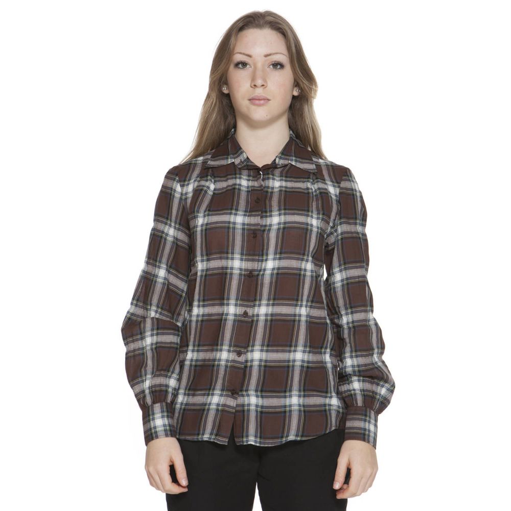 Marrone Cotton Woman Shirt
