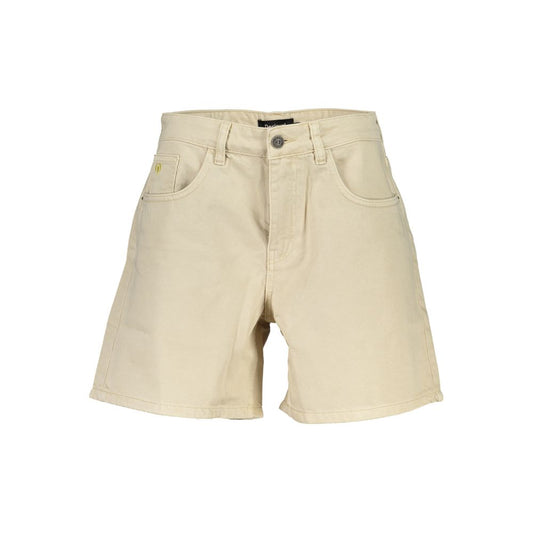 Beige Cotton Women Short