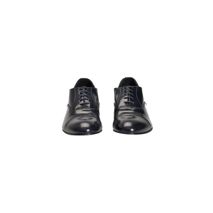 Blue Leather Men Shoe