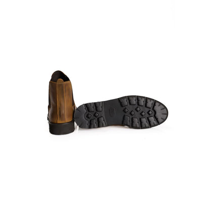 Brown Calfskin Men Boot