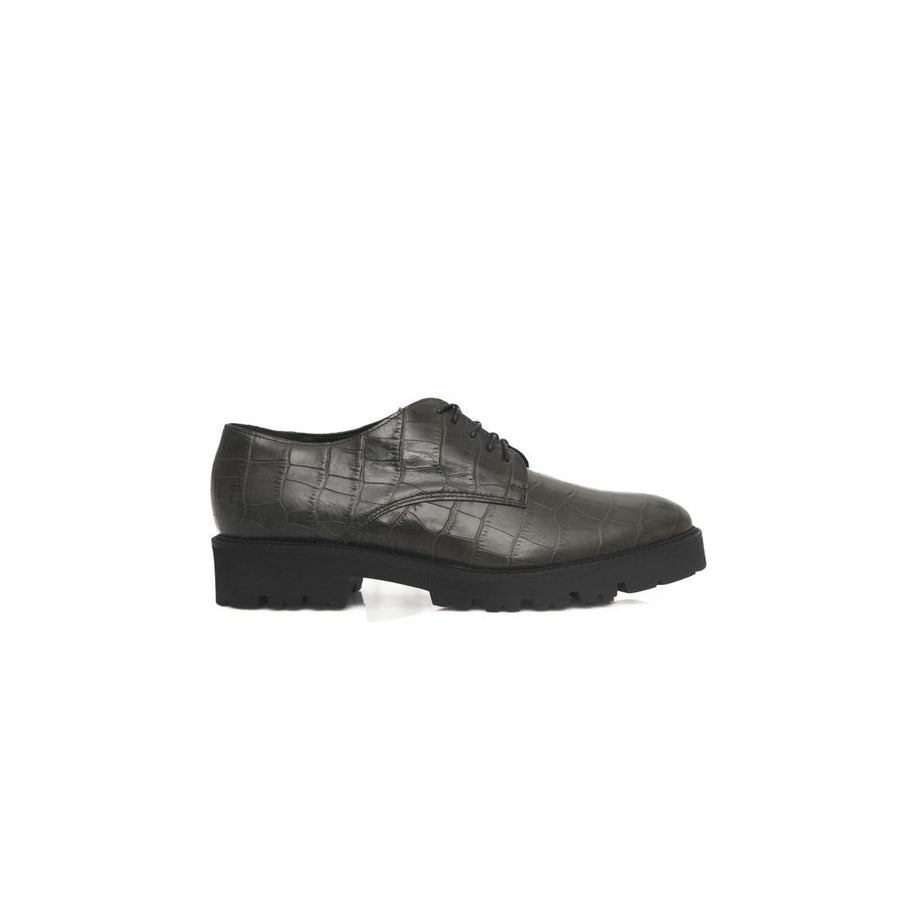 Green Cowhide Women Loafer