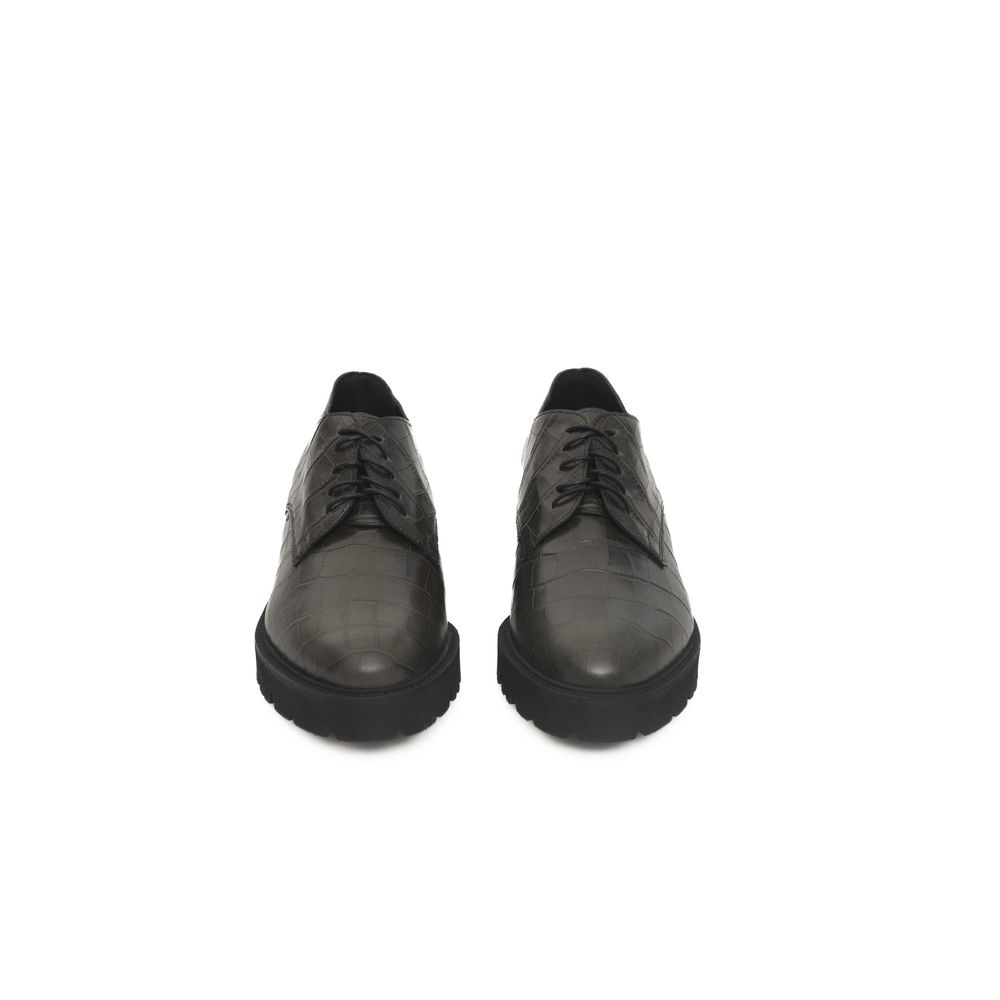 Green Cowhide Women Loafer