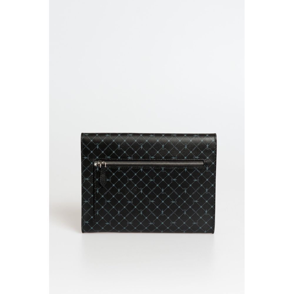 Black Polyester Men Clutch