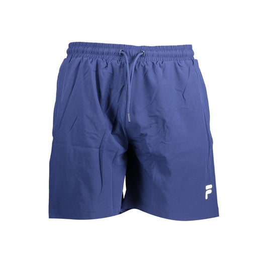 Blu Polyester Men's Swim Trunk
