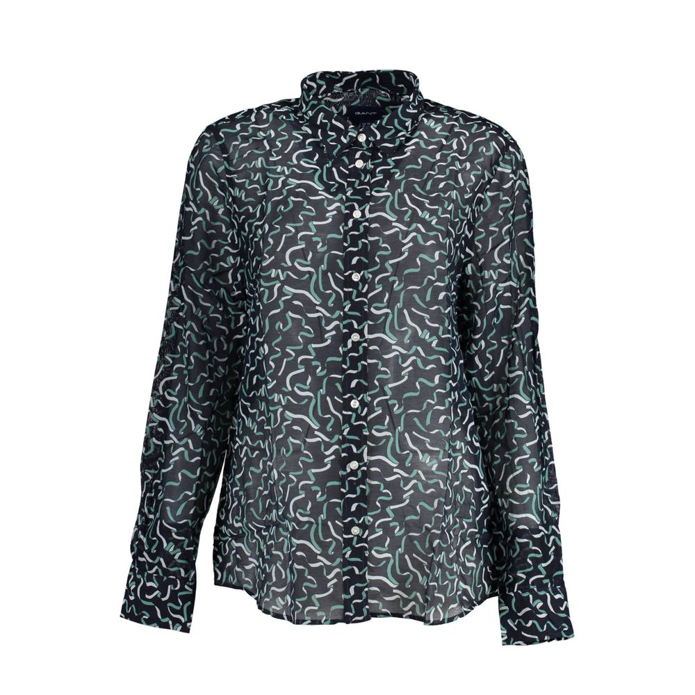 Blu Cotton Women Shirt