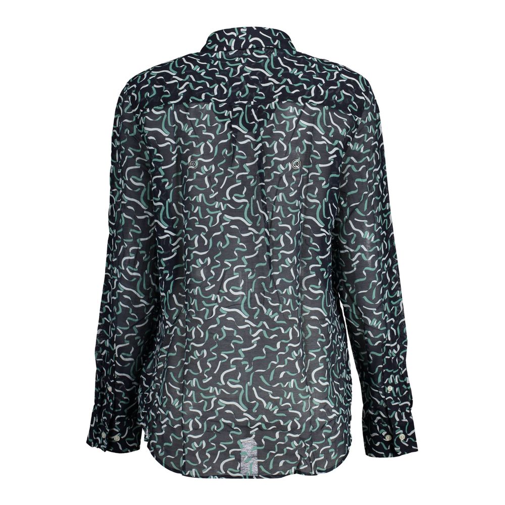 Blu Cotton Women Shirt