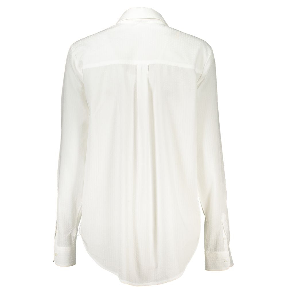 White Viscose Women Shirt