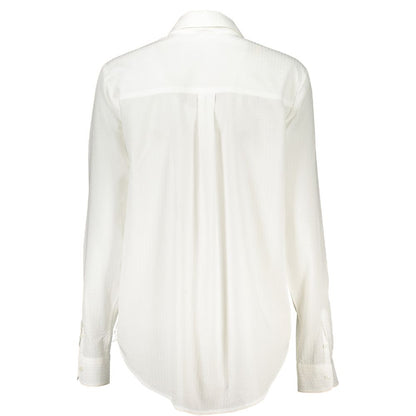 White Viscose Women Shirt