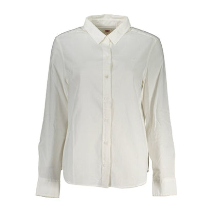 White Cotton Women Shirt