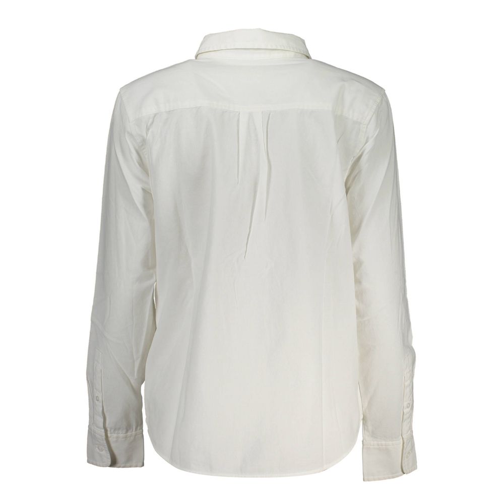 White Cotton Women Shirt