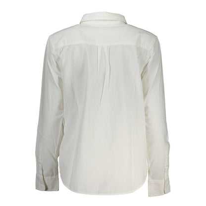 White Cotton Women Shirt