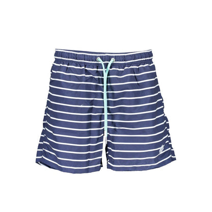 Blu Polyester Men Swim Boxer