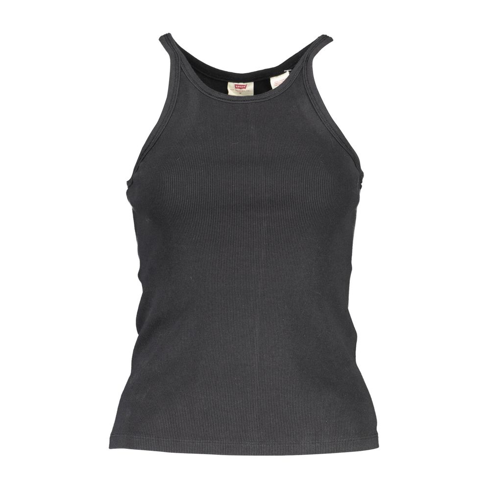 Black Cotton Womens Tank Top