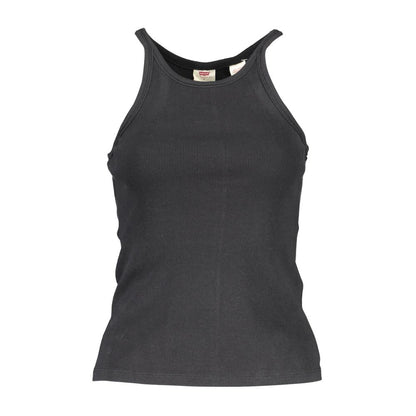 Black Cotton Womens Tank Top