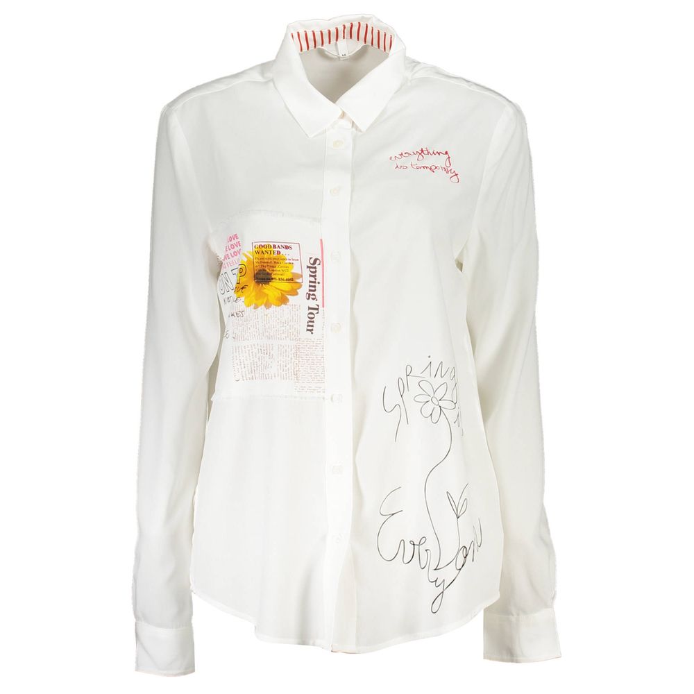 Bianco Viscosa Women Shirt
