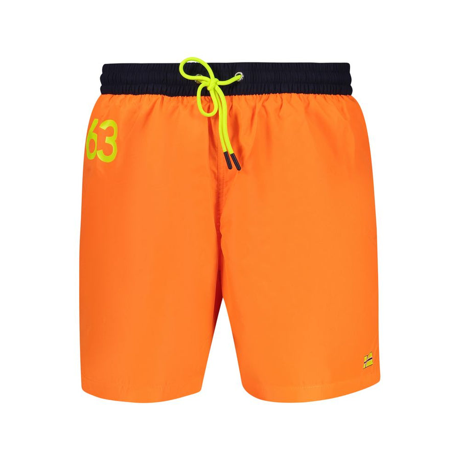 Arancione Poliammide Men's Swim Boxer